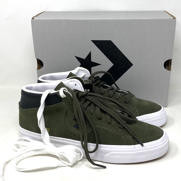 Converse Louie Lopez Pro Shoes Women's Size Suede Khaki Mid Top Casual 171981C - Picture 2 of 11